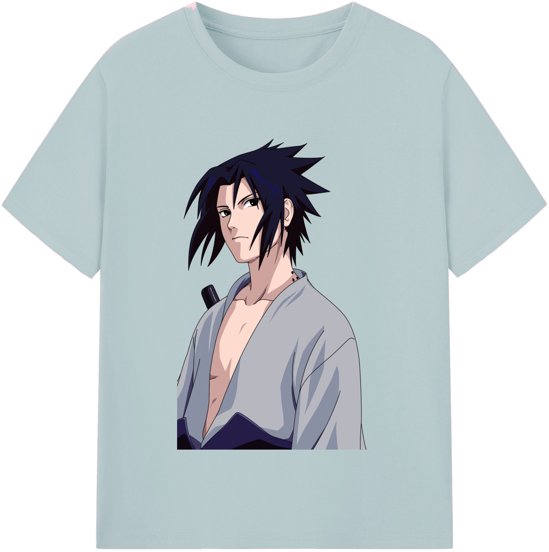 （画像用） NARUTO -ナルト- うちは サスケ Uchiha Sasuke 綿100％半袖Tシャツ（フロントプリント）